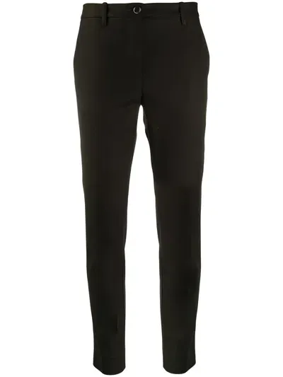 Nine In The Morning Cropped Slim Fit Trousers In Brown