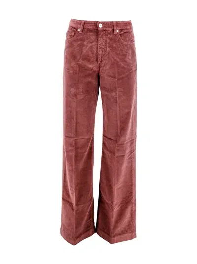 Nine In The Morning Enna Palazzo Trousers In Rubino