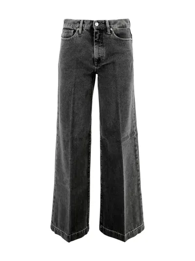 Nine In The Morning High-waisted Palazzo Denim In Grey