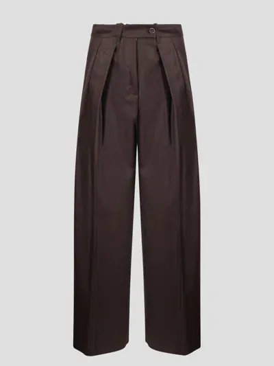 Nine In The Morning Sandra Palazzo Trousers In Brown