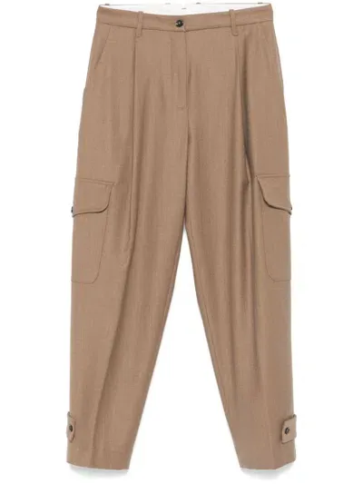 Nine In The Morning Sophie Cargo Pants In Brown