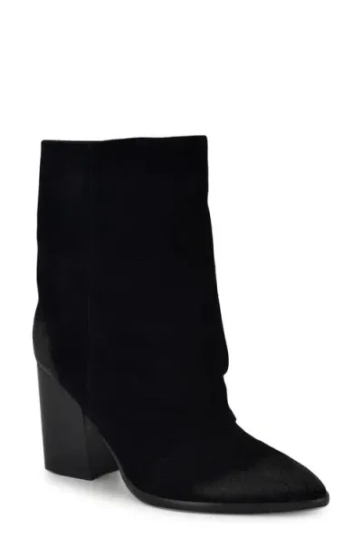 Nine West Chaye Pointed Toe Bootie In Black/black