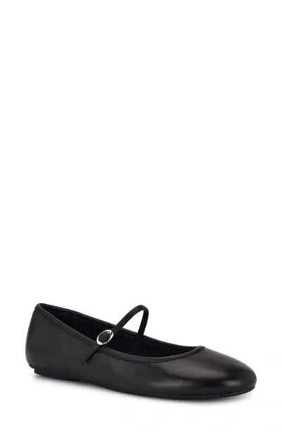 Nine West Classik Mary Jane Flat In Black Leather