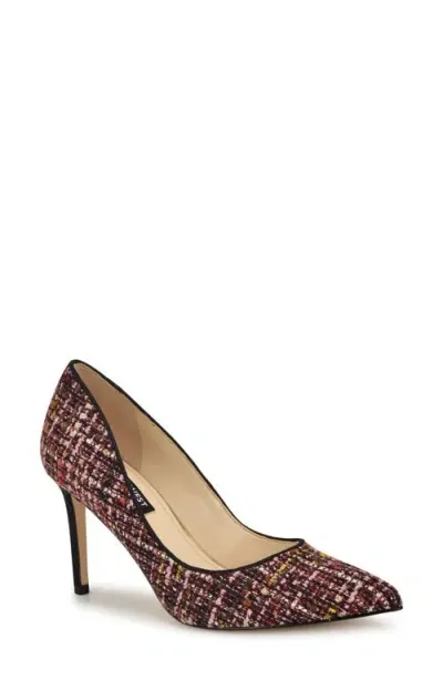 Nine West Ezra Pointed Toe Pump In Medium Pink Multi