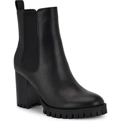 Nine West Kort Platform Chelsea Boot In Black