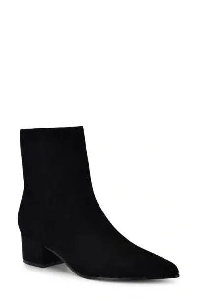 Nine West Maribu Pointed Toe Bootie In Black Suede