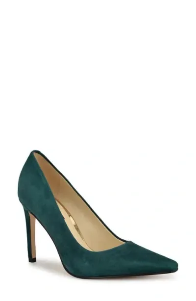 Nine West Oraye Pump In Dark Green