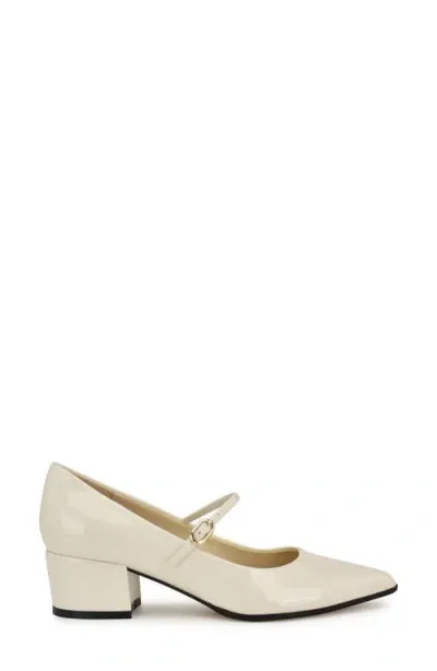 Nine West Prix Mary Jane Pointed Toe Pump In Ivory