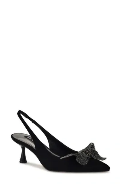 Nine West Rills Pointed Toe Slingback Pump In Black