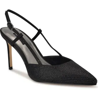 Nine West Rumer Slingback Pointed Toe Pump In Black