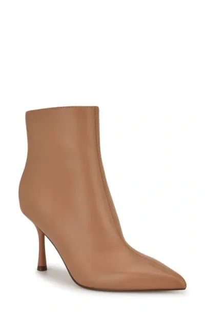 Nine West Therin Pointed Toe Bootie In Brown