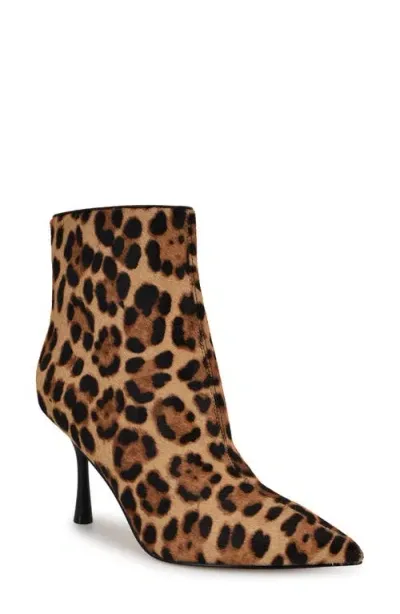 Nine West Therin Pointed Toe Bootie In Leopard