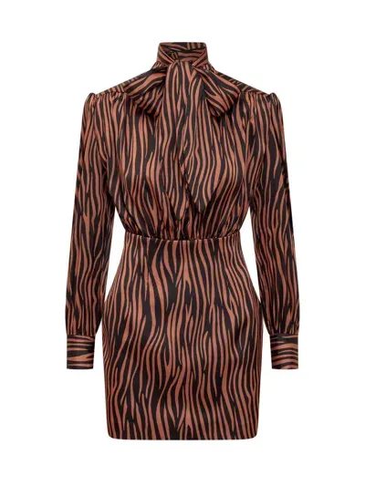 Nineminutes Tiger Dress In Brown