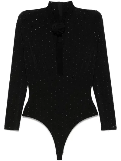 Nissa Embellished Bodysuit In Black