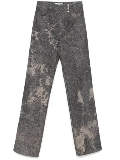 Nissa High-rise Glitter Jeans In Grey