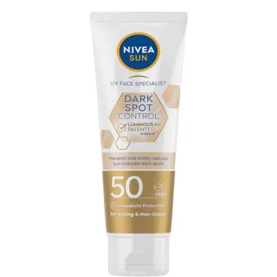 Nivea Sun Uv Face Luminous 630 Dark Spot Control Sun Fluid Spf50 40ml In White