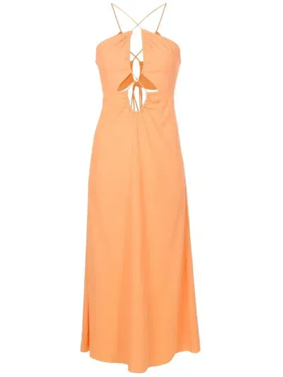 Nk Yasmin Cut-out Detail Long Dress In Orange