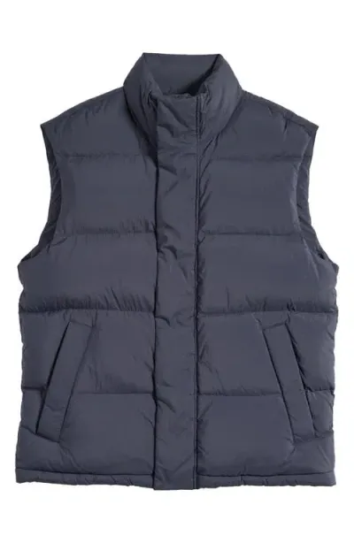 Nn07 Matthew Water Repellent Quilted Down Puffer Vest In Navy Blue