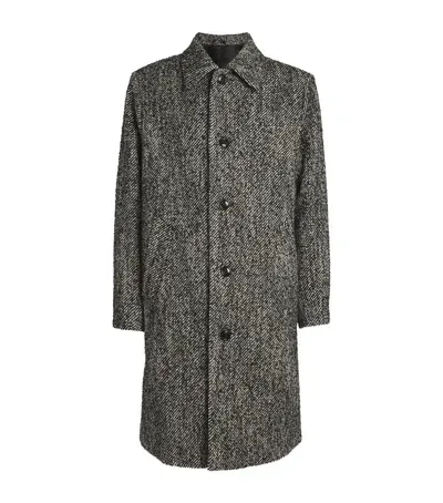 Nn07 Mélange Franco Overcoat In Grey