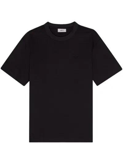 Nn07 Nat Logo-print T-shirt In Schwarz