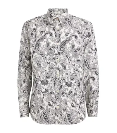 Nn07 Paisley Print Quinsy Shirt In White