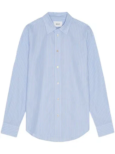 Nn07 Striped Long-sleeves Shirt In Blue