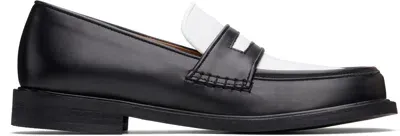 No Idea Black & White Wide Dough Loafers