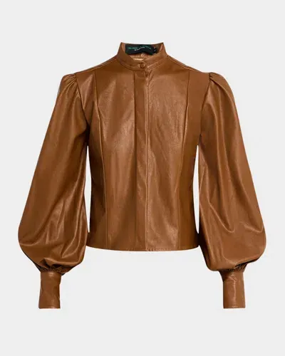 No Pise La Grama Hola Long-sleeve Shirt In Caramel