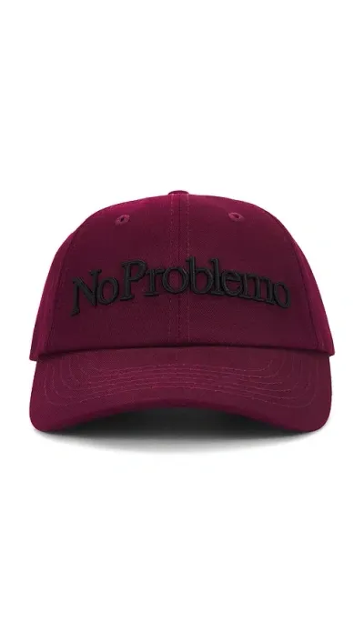 No Problemo Cap In Burgundy