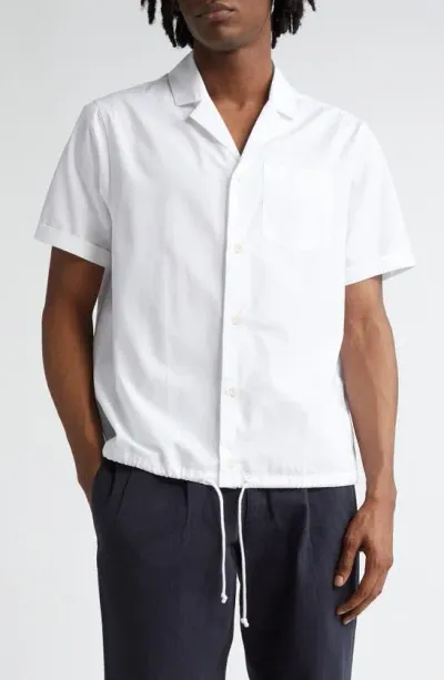 Noah White Drawstring Shirt