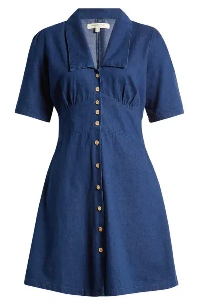 Nobody's Child Daisy Denim Shirtdress In Blue