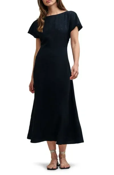 Nobody's Child Selma Midi Dress In Black