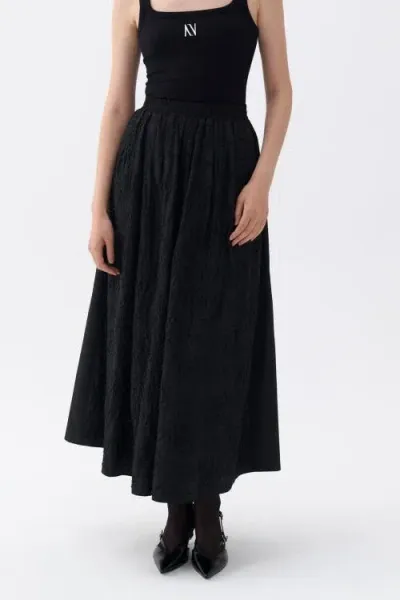 Nocturne Beaded Maxi Skirt In Black