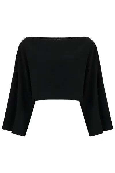 Nocturne Boat Neck Blouse In Black