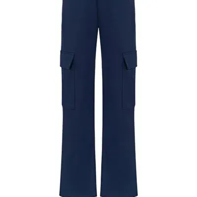 Nocturne Cargo Pants With Elastic Waistband In Blue