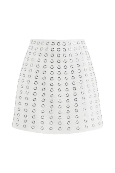 Nocturne Eyelet Detailed Mini Skirt In White