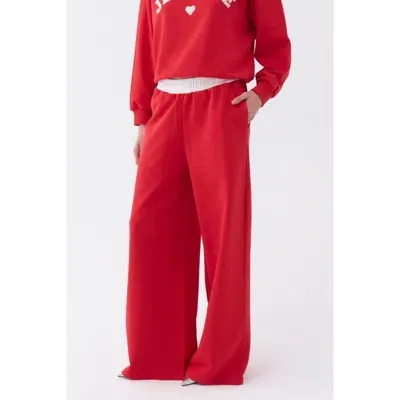 Nocturne Pants With Double Side Pockets In Red