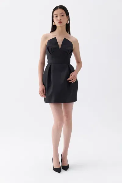 Nocturne Strapless Mini Dress In Black