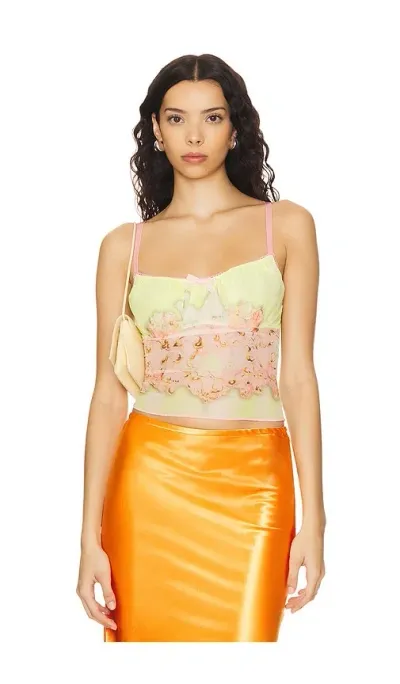 Nodress Angel Cake Printed Camisole In Yellow