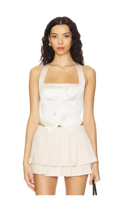 Nodress Halter Neck Vest In White