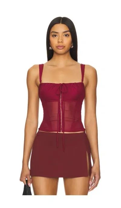 Nodress Stretchy Corset In Burgundy