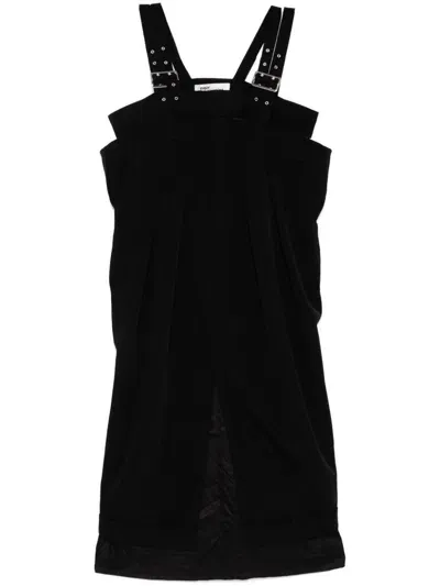 Noir Kei Ninomiya Buckle Strap Dress In Black