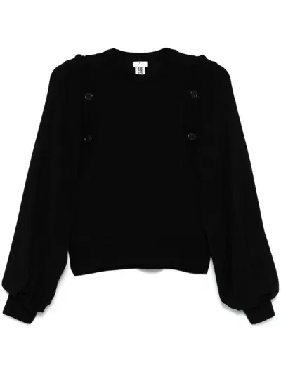 Noir Kei Ninomiya Detachable-sleeves Sweater In Black