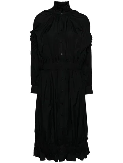 Noir Kei Ninomiya Ruffle-detail Dress In Black