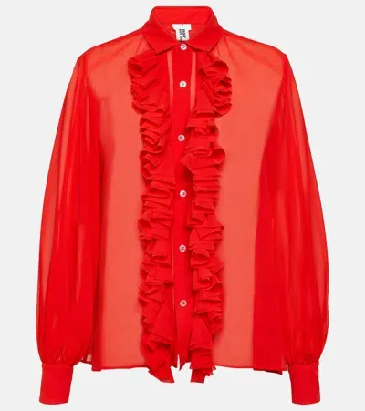 Noir Kei Ninomiya Ruffled Blouse In Red