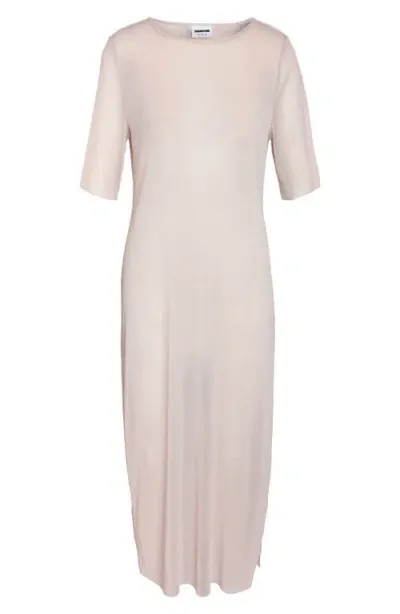 Noisy May Chloe Metallic Mesh Dress In Pearled Ivory