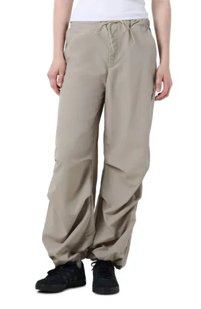 Noisy May Didi Nylon Parachute Pants In Agate Gray