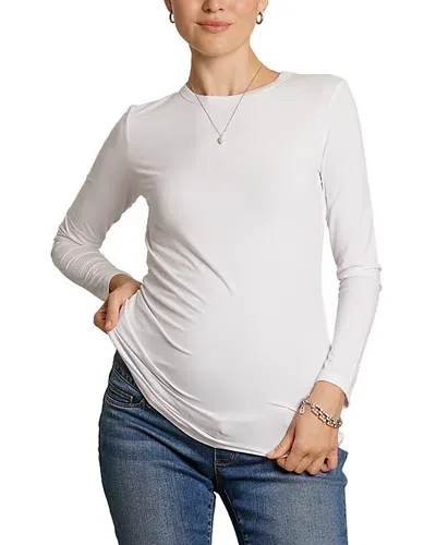 Nom Maternity Liv Long Sleeve Tee In White