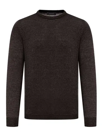 Nome Wool Crewneck Sweater In Brown