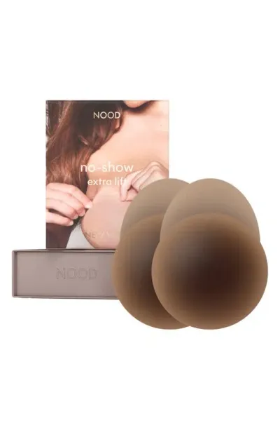 Nood No-show Extra Lift Reusable Nipple Covers In No.9 Coffee